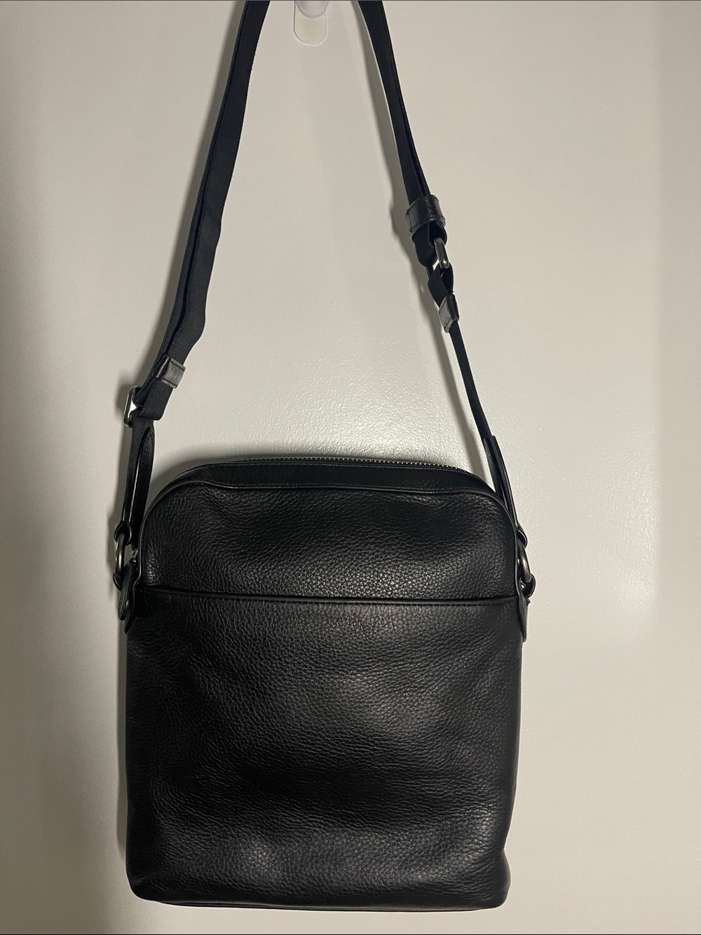 Coach Men’s Houston Black Pebbled Leather Flight Crossbody Bag - Picture 3 of 16